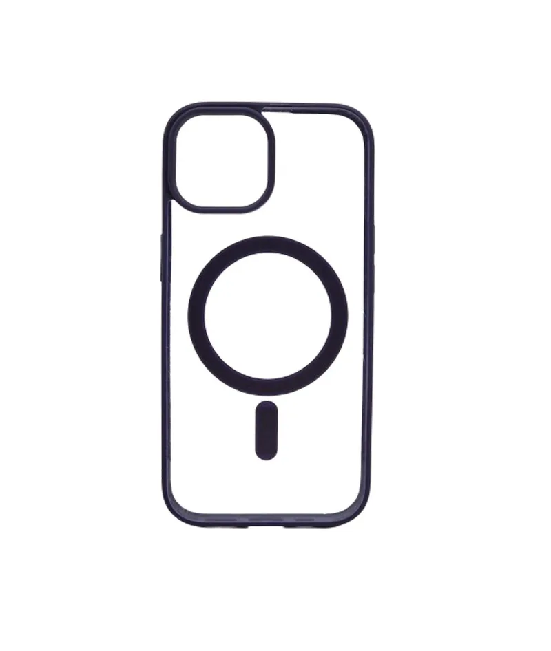 Magsafe Back Cover Σιλικόνης Διάφανο-Μώβ (iPhone 12 )