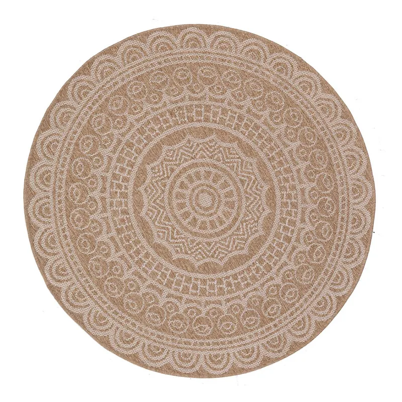 Στρογγυλό Χαλί Καλοκαιρινό (Φ240) Royal Carpet Avanos 8894 Black