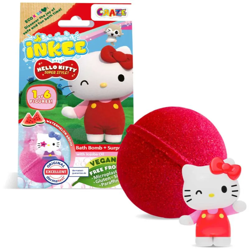 Craze INKEE Hello Kitty αφρώδης μπάλα για το μπάνιο με πιόνι 1 τμχ