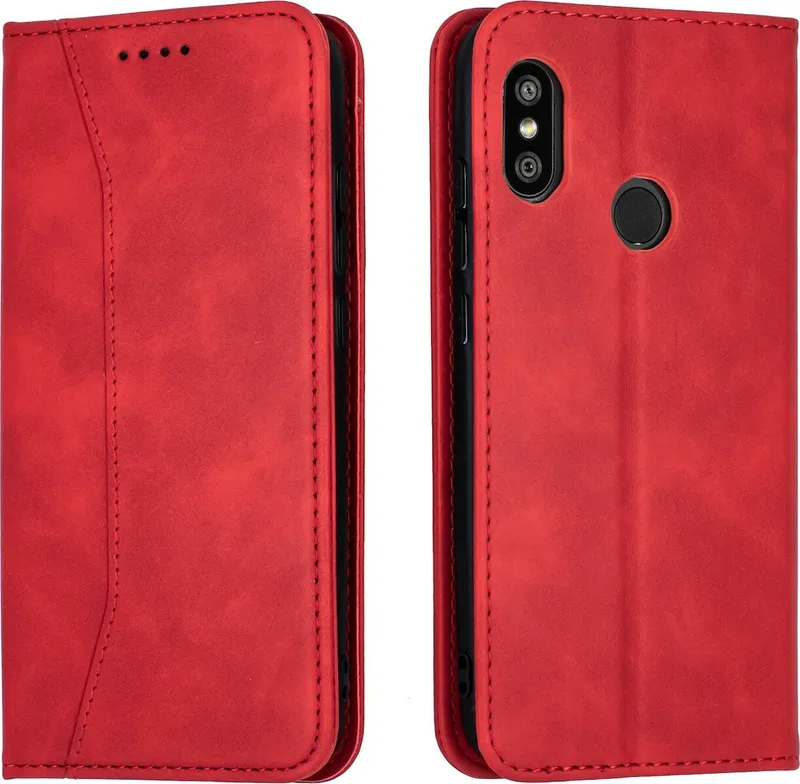 Bodycell Θήκη - Πορτοφόλι Xiaomi Mi A2 Lite / Redmi 6 Pro - Red (5206015059018)