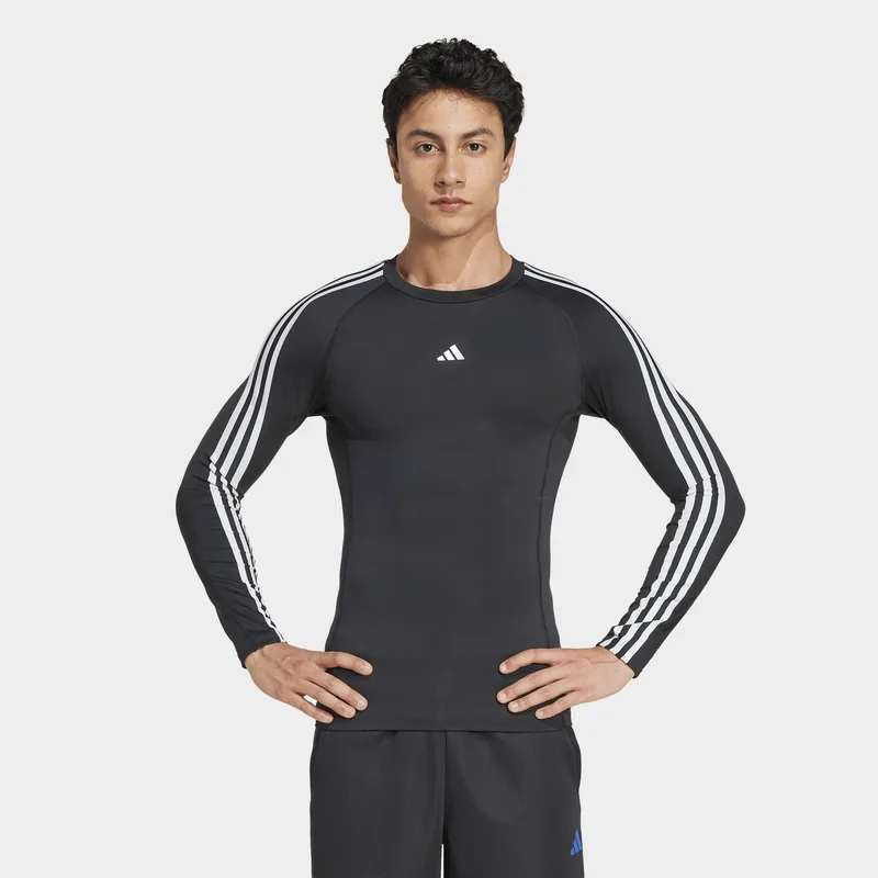 adidas TechFit Compression Training 3-Stripes Ανδρική Ισοθερμική Μπλούζα με Μακρύ Μανίκι (9000200515_1469)