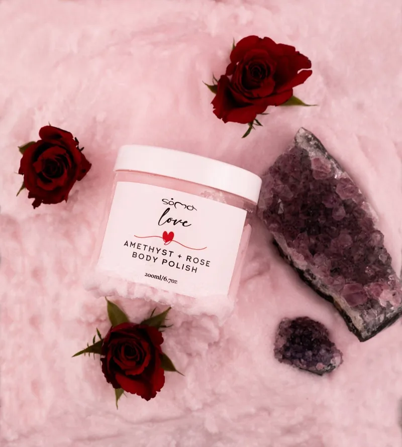 Love Amethyst + Rose Body Polish 200g