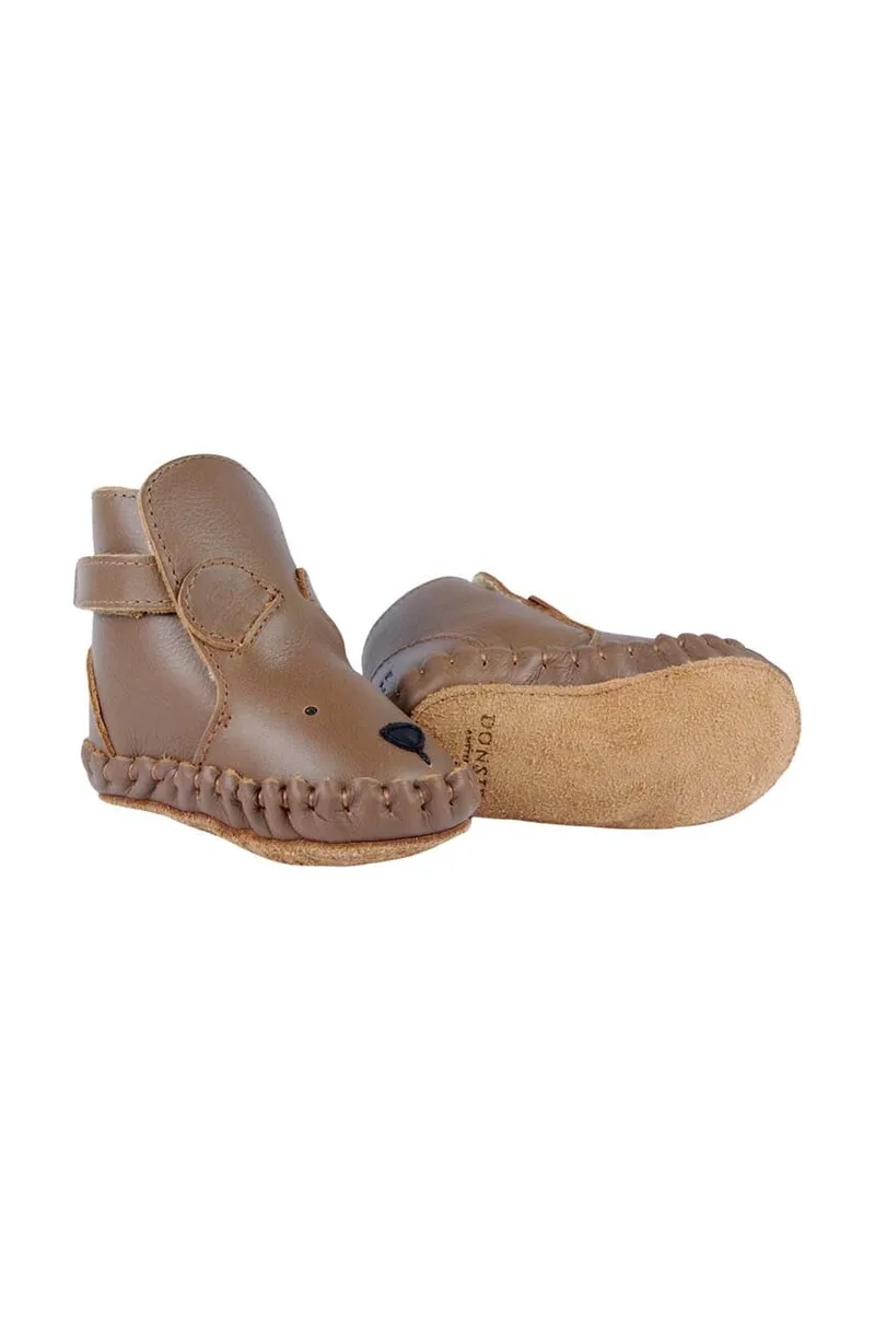 Δερμάτινα βρεφικά παπούτσια Donsje Kapi Classic Booties Bear