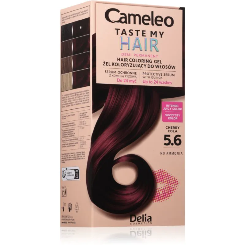 Delia Cosmetics Cameleo Taste My Hair προσωρινή βαφή μαλλιών απόχρωση 5.6 Cherry Cola 1 τμχ