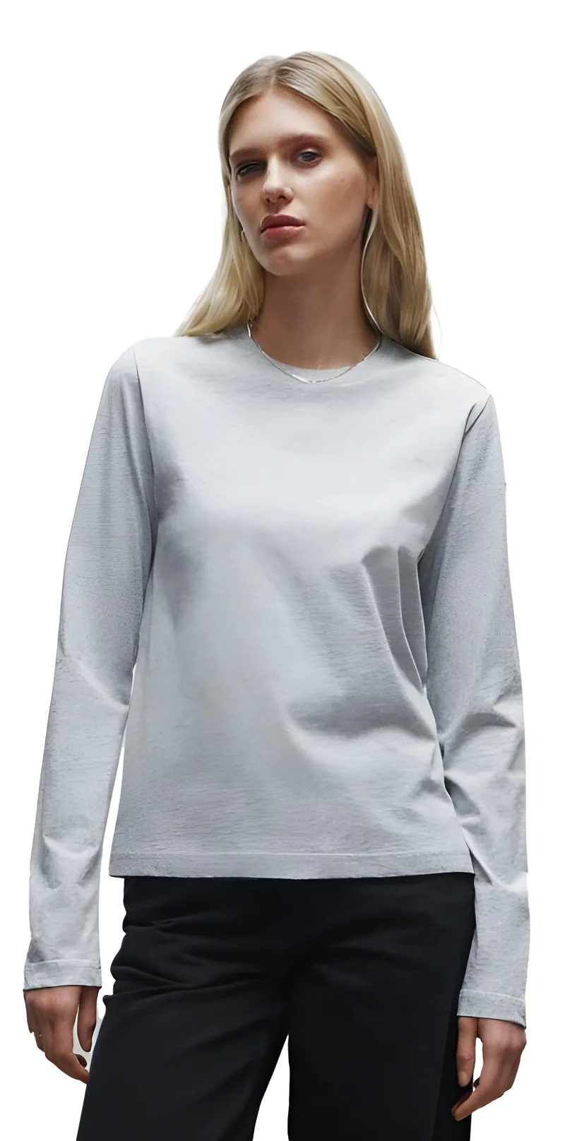 Γυναικείο Μακρυμάνικο T-Shirt True Blanks by H&M 1148354 Grey Melange