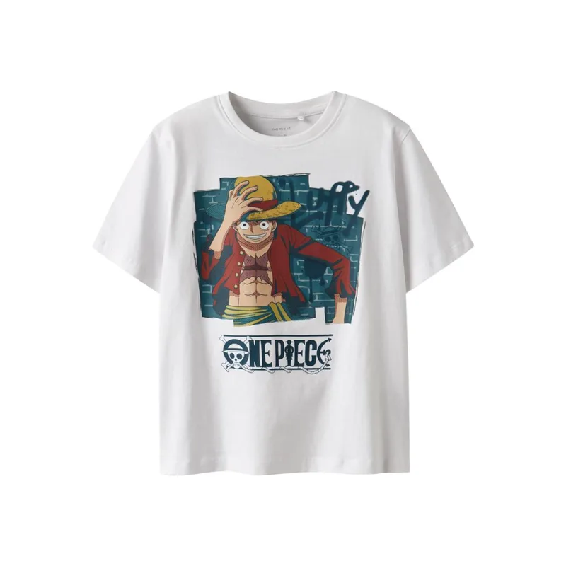 Μπλούζα μακό αγόρι One Piece name it-13245091-Bright White
