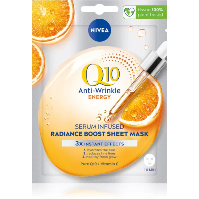 NIVEA Q10 Energy αντιρυτιδική μάσκα φύλλο 1 τμχ