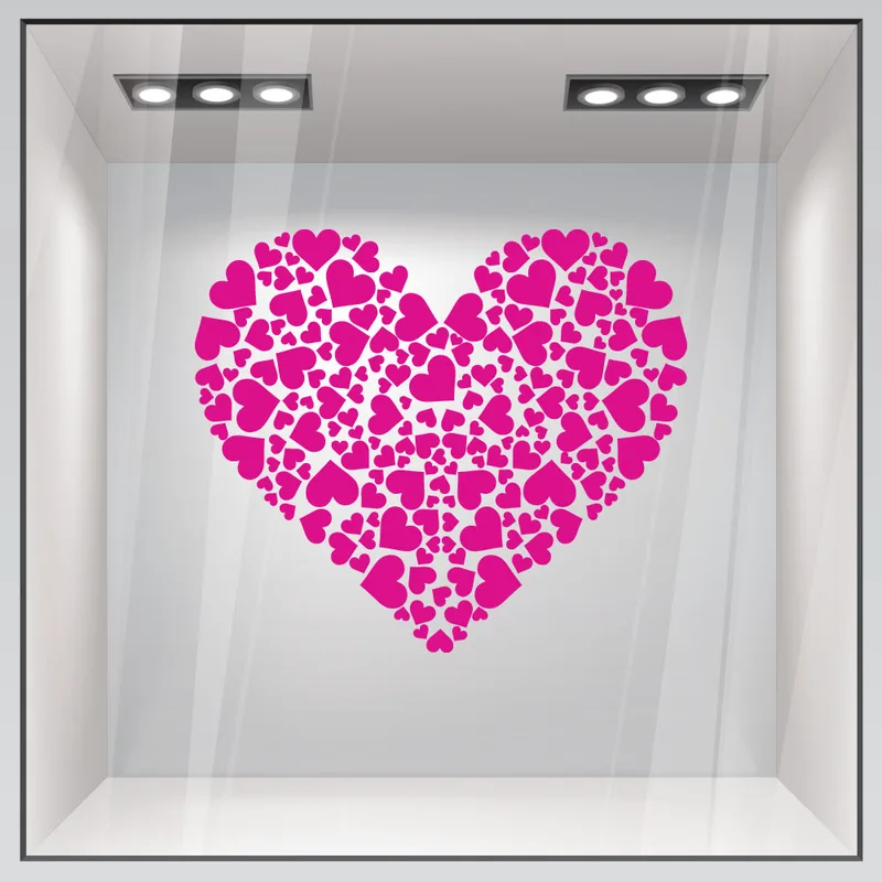 Aυτοκόλλητο βιτρίνας VALENTINE HEART