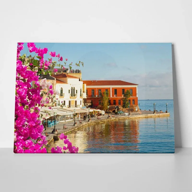 OUTLET Πινακας σε καμβά CHANIA HARBOUR 80x50cm