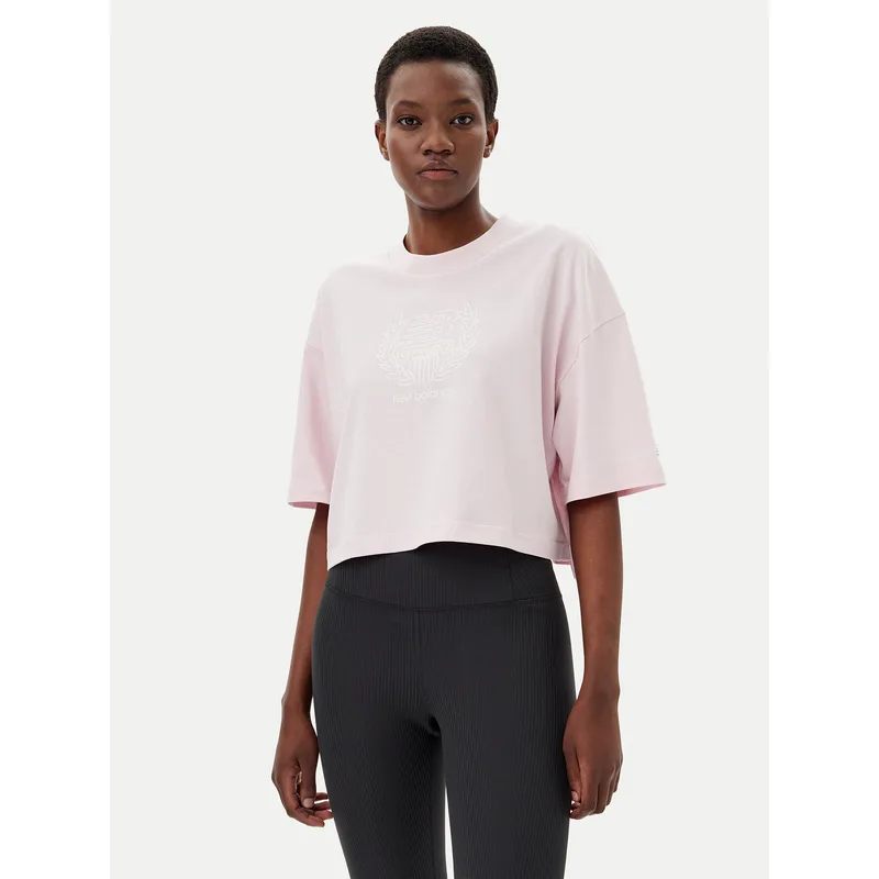 New Balance T-Shirt WT51935 Ροζ Oversize