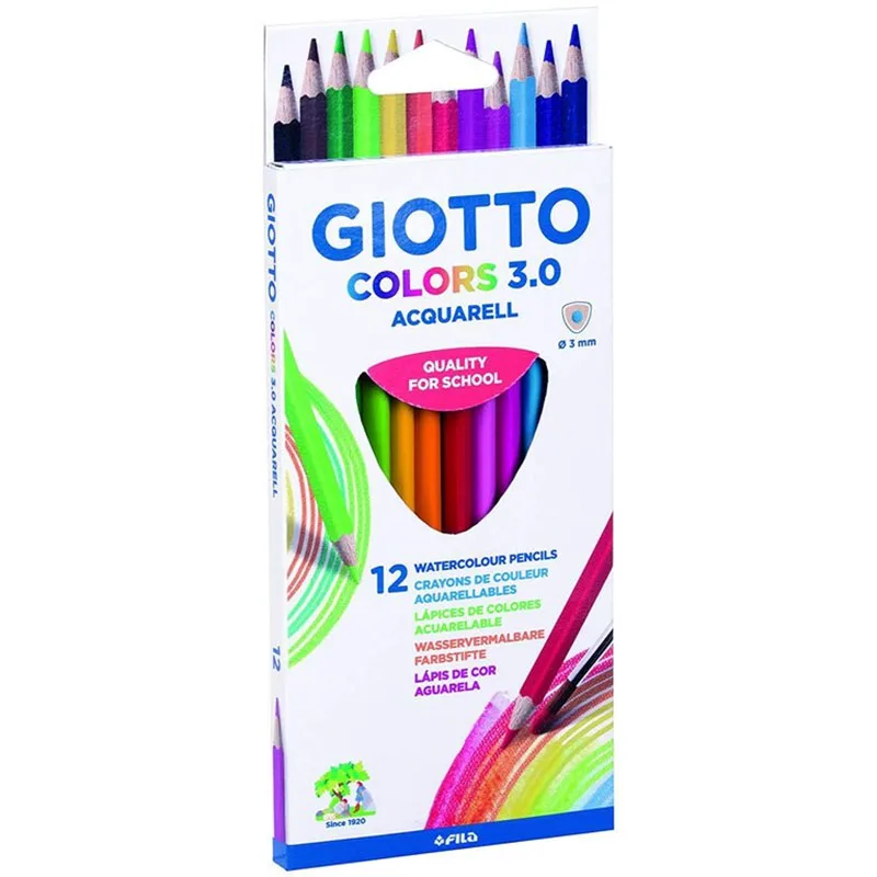 Σετ ξυλομπογιές 12 τμχ Giotto Colors 3.0 Acquarell