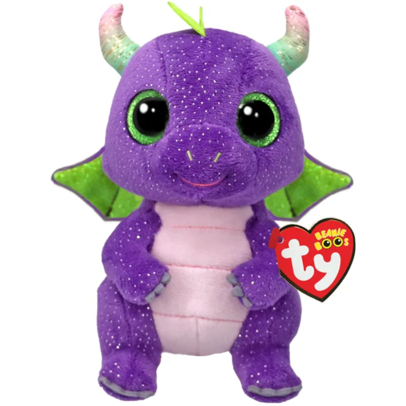 Ty Beanie Babies Daphne Plushie Λούτρινο Παιδικό Παιχνίδι Μώβ Δράκος 1 Τεμάχιο