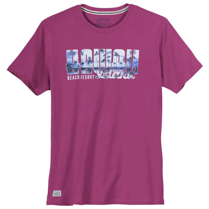 King size t-shirt μακό pennie "Hawaii Resort",της Redfield - Dahlia