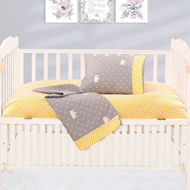 Σεντόνια Κούνιας Με Λάστιχο Σετ Beauty Home 5176 Crowns 70x140+15