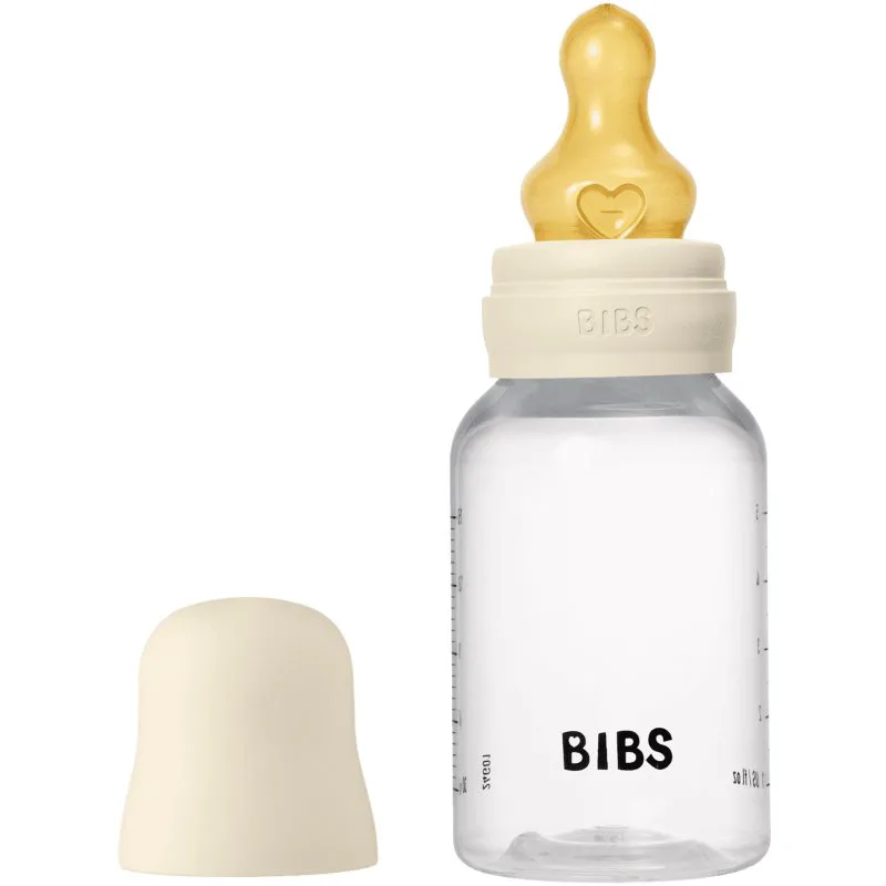 BIBS Anti-Colic Baby Bottle Latex μπιμπερό κατά των κολικών με θηλή καουτσούκ Ivory 150 ml