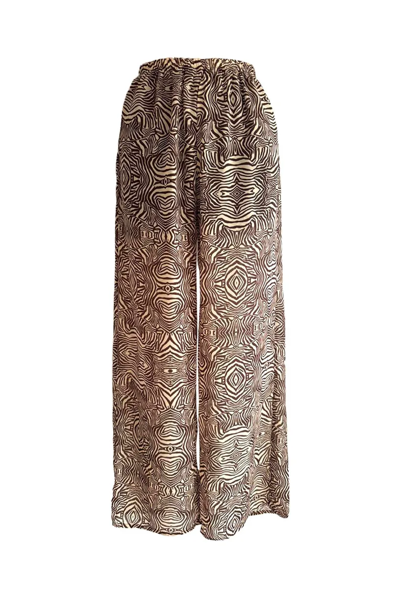 Emma Swimwear γυναικείο παντελόνι "Brown Zebra" - EMMA 906 Καφέ