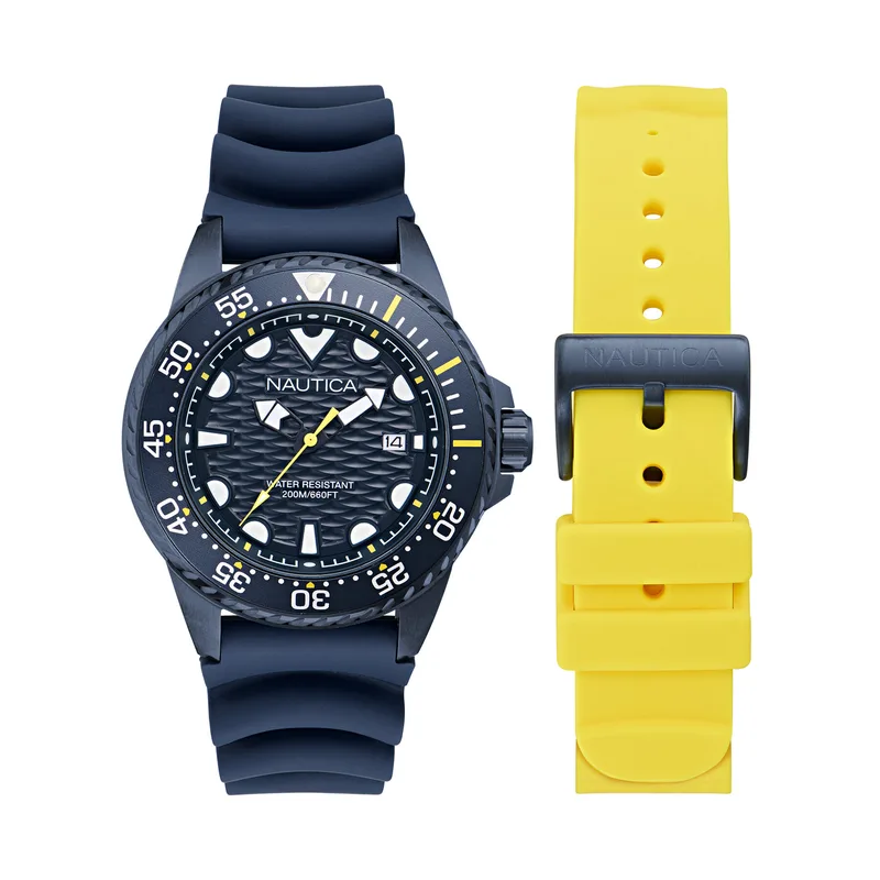 Ρολόι Nautica Sporty SET NAPSDS506 Σκούρο μπλε
