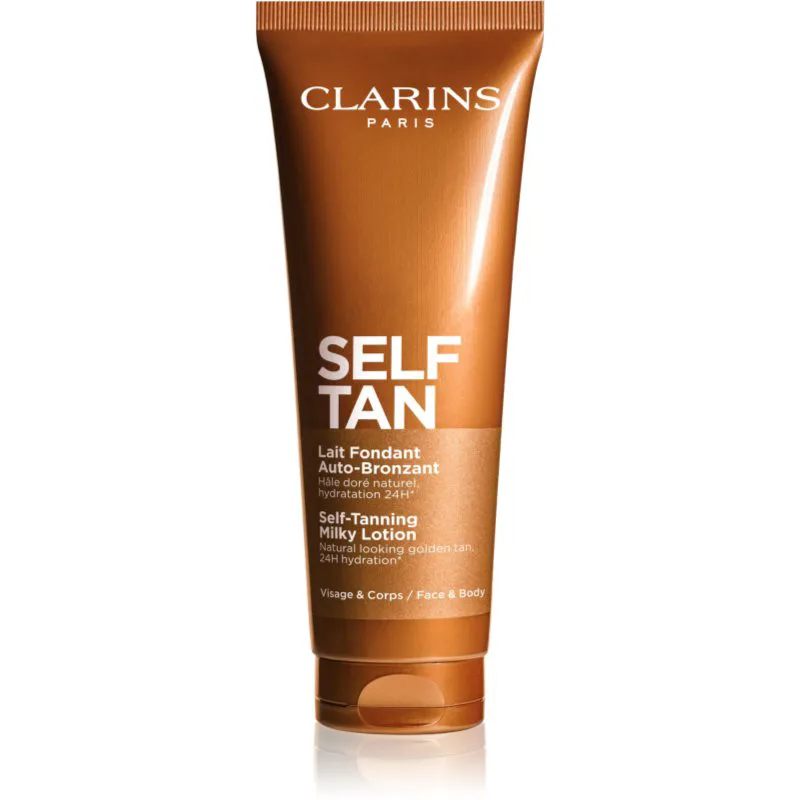 Clarins Self Tan Self-Tanning Milky Lotion κρέμα αυτομαυρίσματος για σώμα και πρόσωπο 125 ml