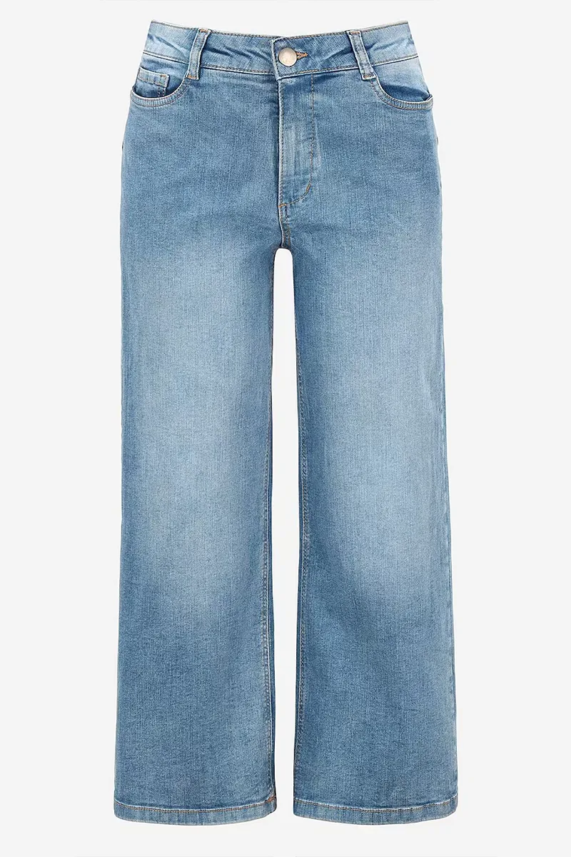 Φαρδύ καμπάνα jean 7/8 σε denim light blue χρώμα