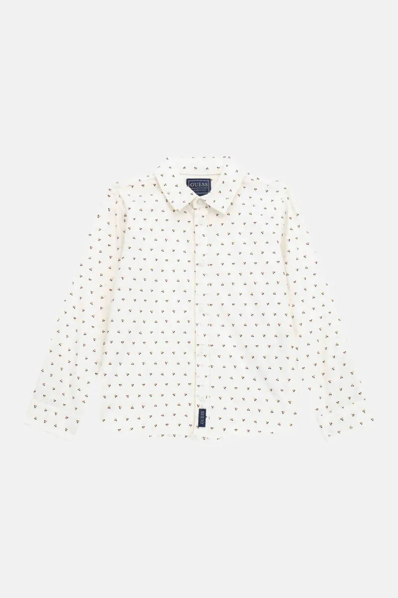 Guess παιδικό πουκάμισο με all-over print - N4RH05WE5W0 Λευκό