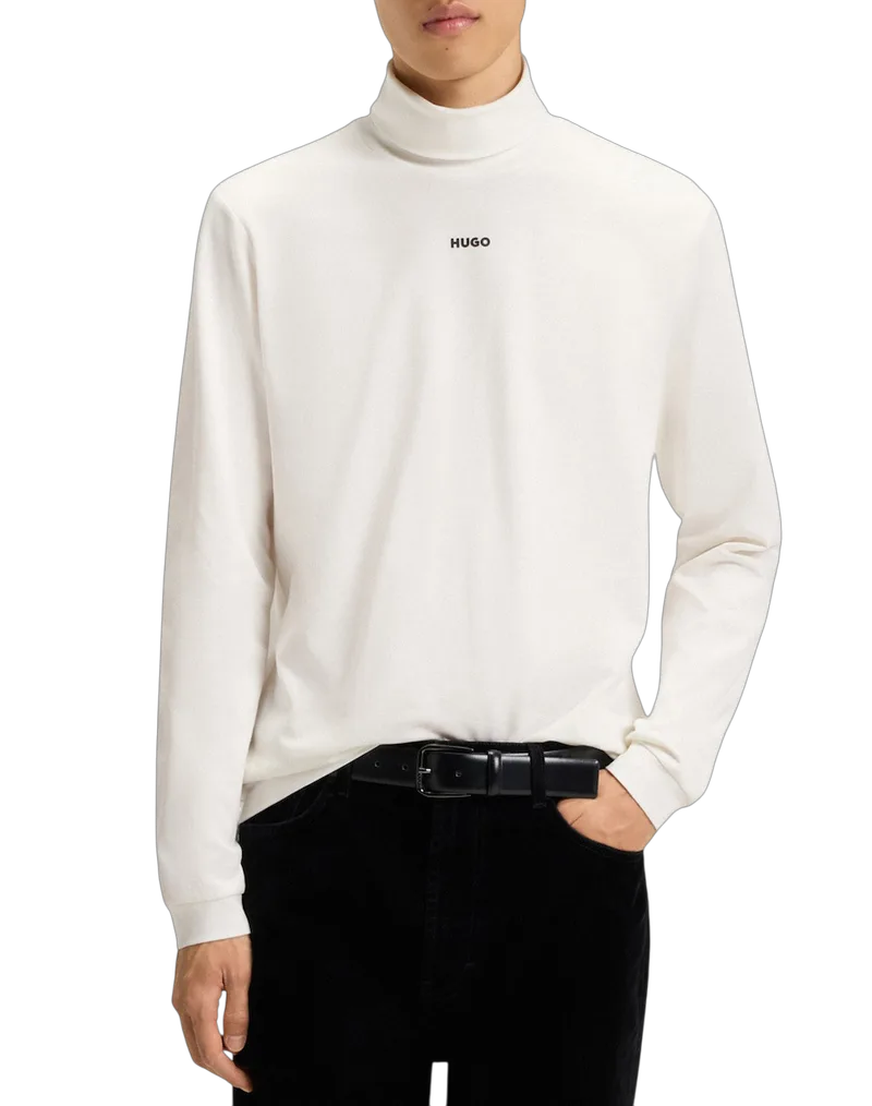 Ανδρικό Daporollo Μακρυμάνικο T-Shirt Λευκό Hugo 50547372-102