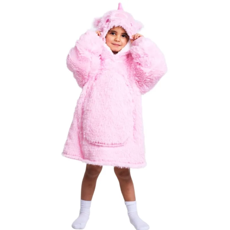 Κουβέρτα Noxxiez Hoodie Με Κουκούλα Και Μανίκια Unicorn 3-6 Ετών NX-CH305