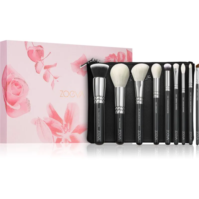 ZOEVA The Complete Brush Set Σετ βουρτσών με τσαντάκι 1 τμχ
