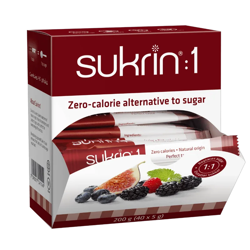 Sukrin :1 – Ερυθριτόλη με Στέβια (Αναλογία 1:1) 5gr x 40τμχ