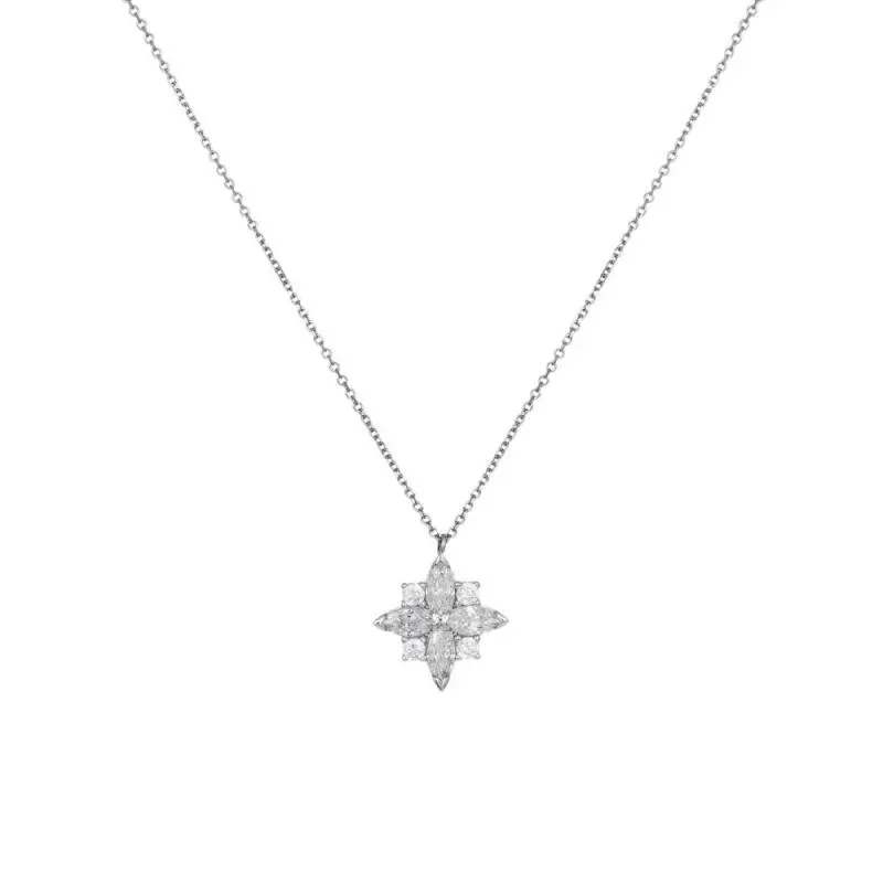 Λευκόχρυσο κολιέ Κ14 Sparkle Flowers 043789 043789 Χρυσός 14 Καράτια