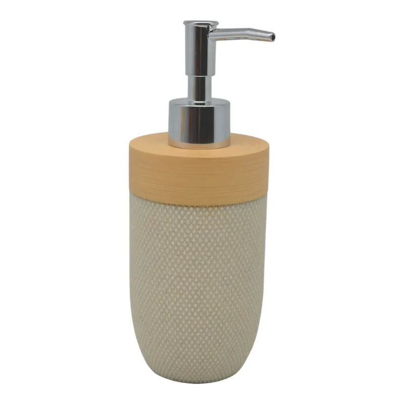 Dispenser Πολυεστερικό Μπεζ Με Ανάγλυφη Υφή 7.4x7.4x18.5cm