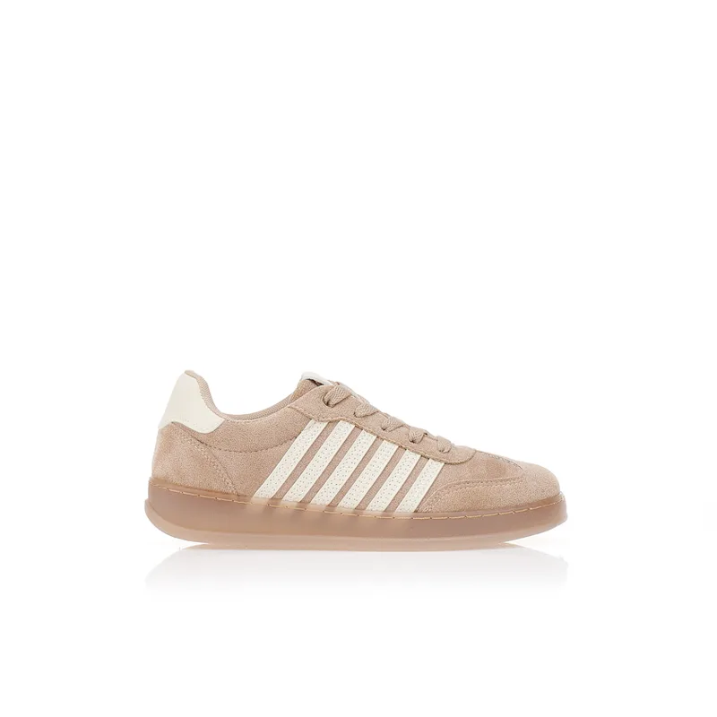 Sneakers πούρο με μπεζ ρίγες ΠΟΥΡΟ