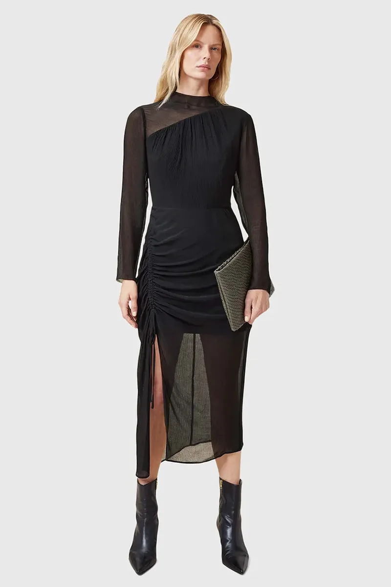 Φόρεμα από συνδιασμό μεταξιού AllSaints RIZO