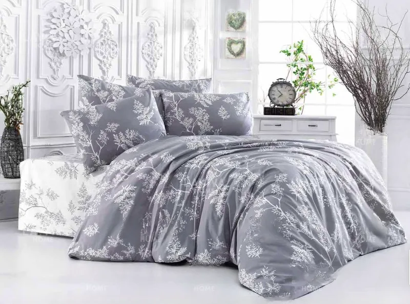 ΣΕΤ ΣΕΝΤΟΝΙΑ ΕΜΠΡΙΜΕ KING SIZE TREE ΓΚΡΙ 240X260 LINEAHOME