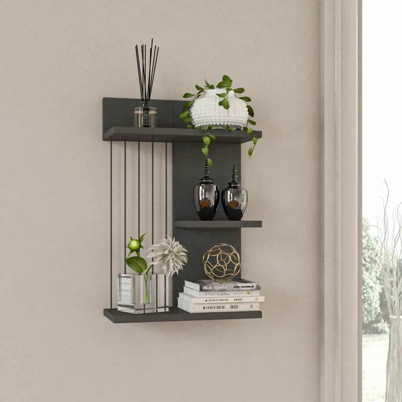 Ραφιέρα Τοίχου (40x19x60) A-G Kinik 854KLN1739 Anthracite