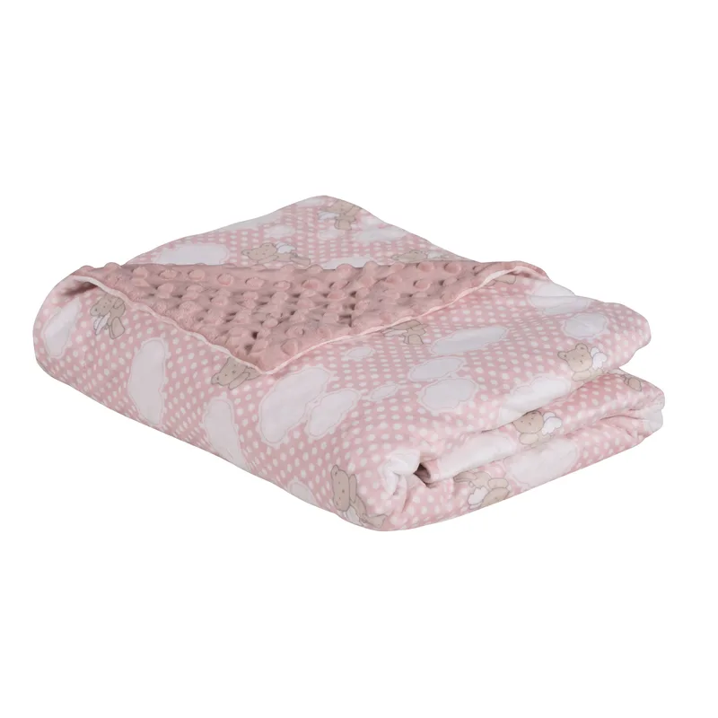 Κουβέρτα Fleece Αγκαλιάς-Λίκνου 75x100εκ. Relax 4902 Ροζ Das Baby (Ύφασμα: Polyester, Χρώμα: Ροζ, Μέγεθος: Λίκνου) - Das Baby - 620511704902