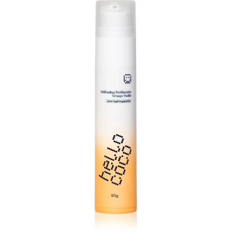 hello coco Toothpaste Πορτοκαλί Vanilla λευκαντική οδοντόκρεμα 60 γρ