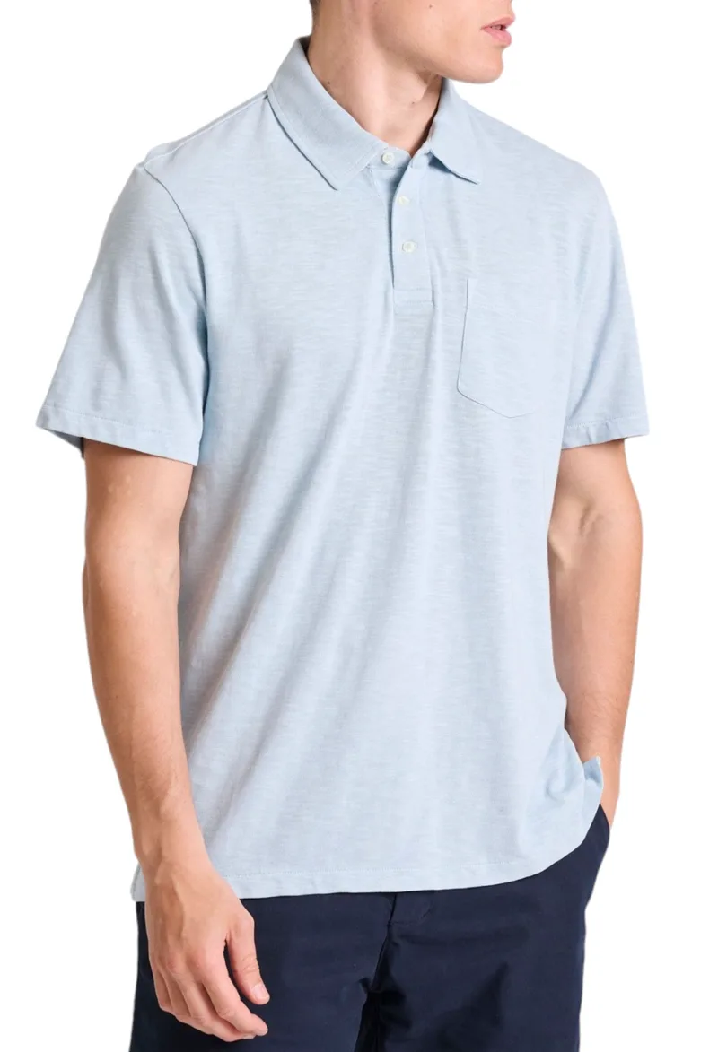 Μπλούζα Polo Funky Buddha Με Τσέπη FBM009-011-11-FOGGY BLUE Ανδρικό