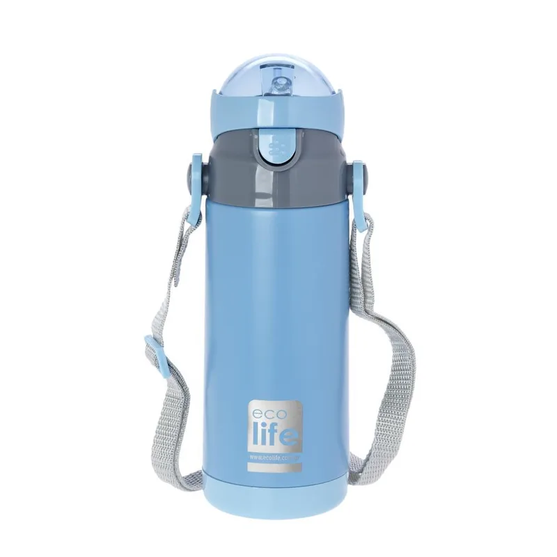 ECOLIFE ΜΕΤΑΛΛΙΚΟ ΘΕΡΜΟΣ ΠΑΙ∆ΙΚΟ 400ml-ΜΠΛΕ
