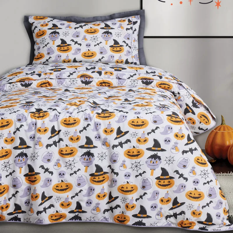 Παπλωματοθήκη Μονή Σετ 160x240 Das Home Halloween 4967 Πορτοκαλί