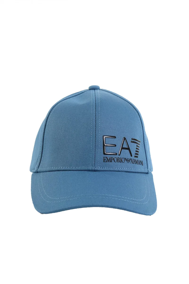 ARMANI 7 ΚΑΠΕΛΟ LOGO ΡΑΦ MΠΛΕ