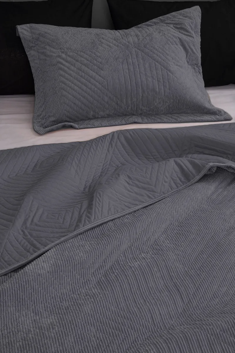 Κουβερλί Υπέρδιπλο Palamaiki Dizza Grey 220x240