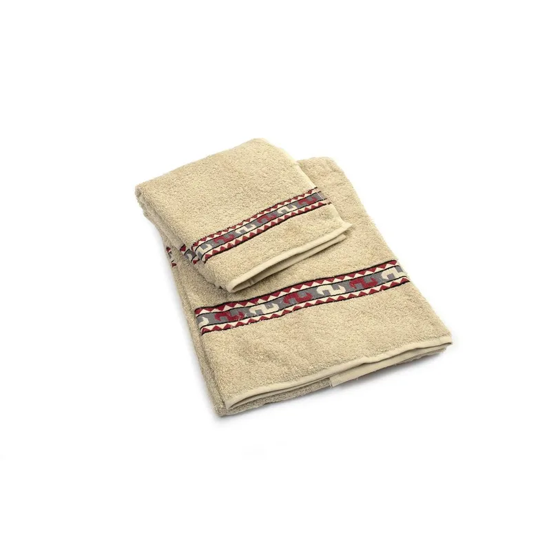 Πετσέτα Σετ 2 τεμ ZUCCHI 40X60,60X110 Jacquard Μπεζ 100% Cotton