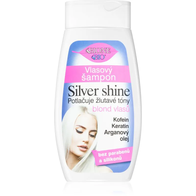 Bione Cosmetics Silver Shine σαμπουάν που εξουδετερώνει τους κίτρινους τόνους 260 ml