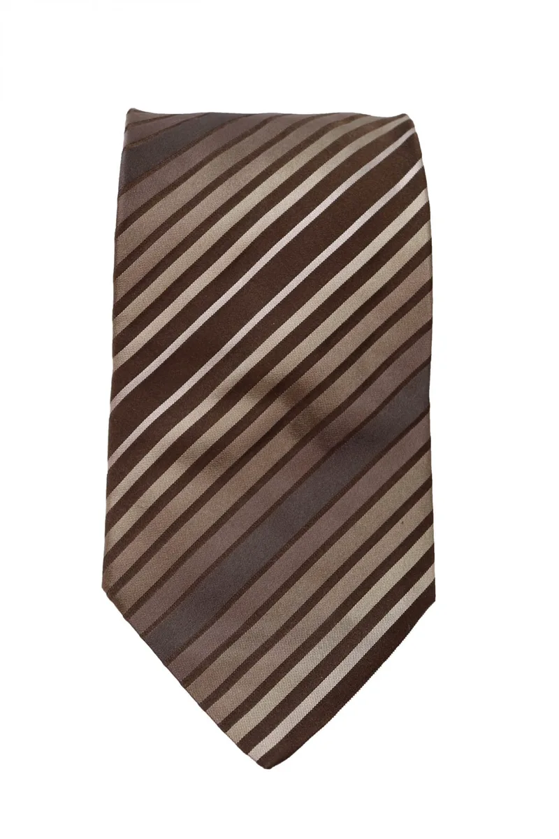 GIORGIO ARMANI ΓΡΑΒΑΤΑ 9.5CM ΡΙΓΕ ΚΑΦΕ