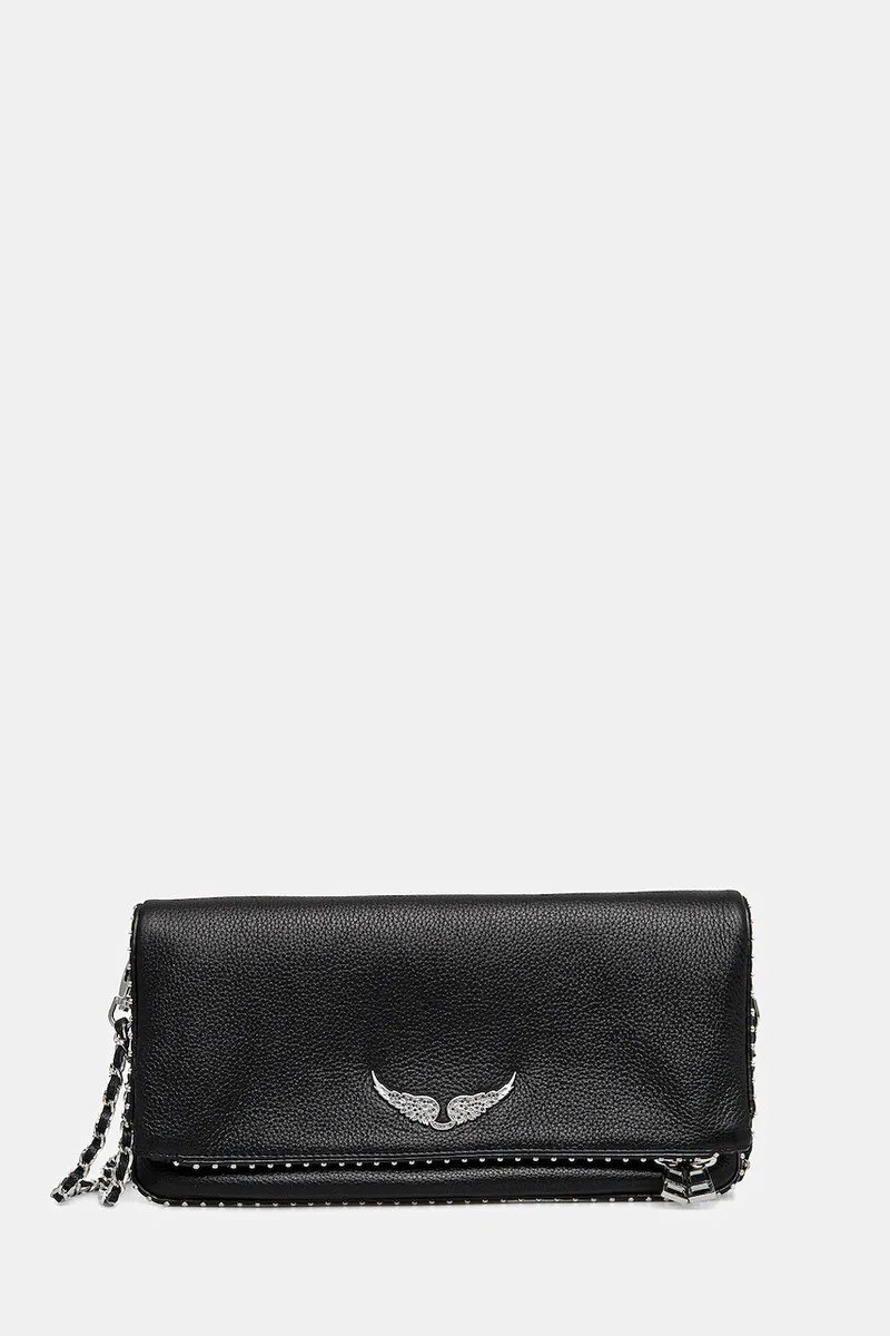 Δερμάτινη τσάντα ZADIG&VOLTAIRE ROCK GRAINED LEATHER STUDS