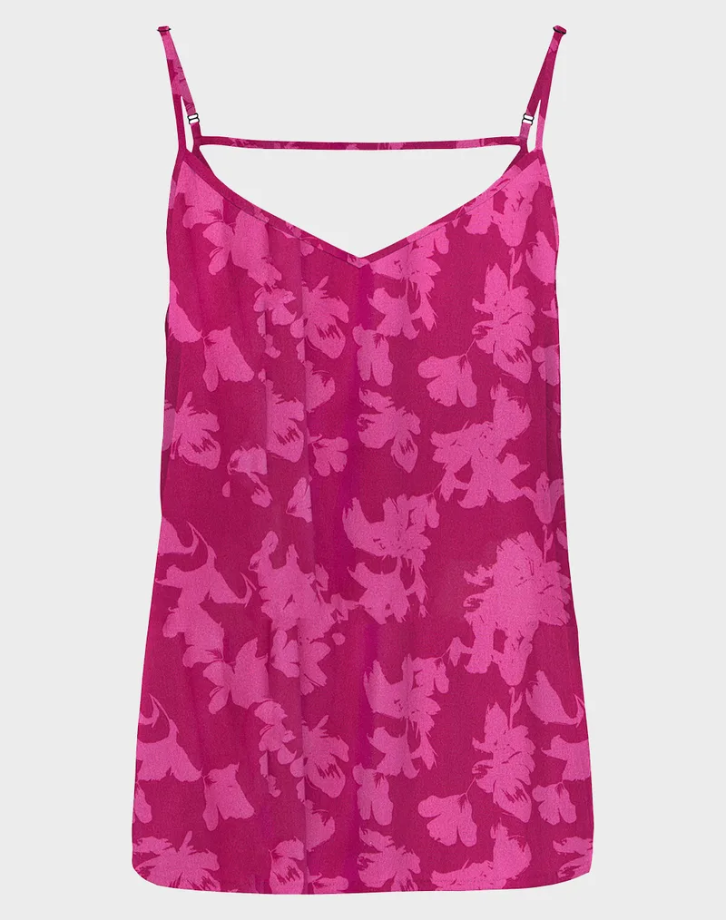 ONLY ONLNOVA LIFE VIS PARIS SINGLET WVN 15222159-Sangria730 Summer jacquard Magenta