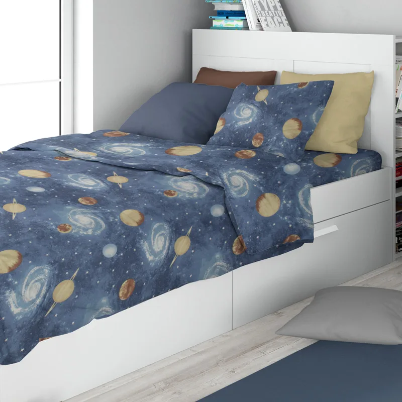 Παπλωματοθήκη Μονή 160x240 Dimcol Milky Way 185 Blue