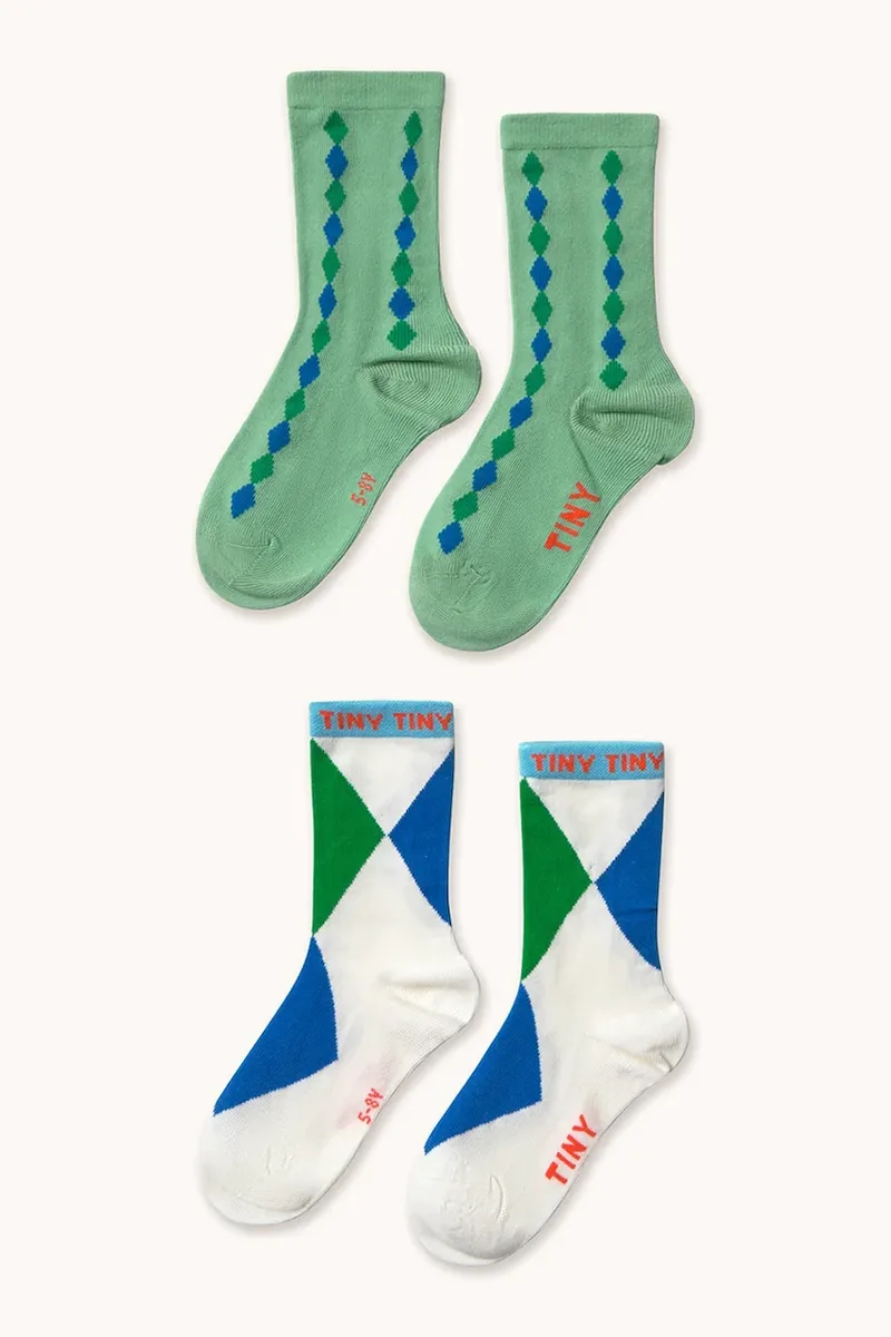 Παιδικές κάλτσες Tinycottons DIAMOND MEDIUM SOCKS 2-pack