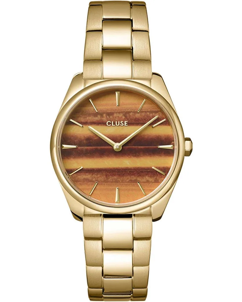 CLUSE Feroce Petite - CW11218, Χρυσό case with Stainless Steel Bracelet