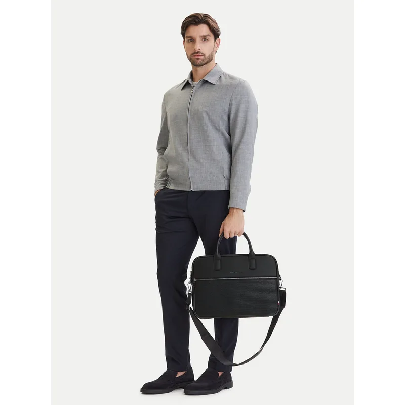 Τσάντα για laptop Tommy Hilfiger Th Woven Computer Bag AM0AM14094 Μαύρο